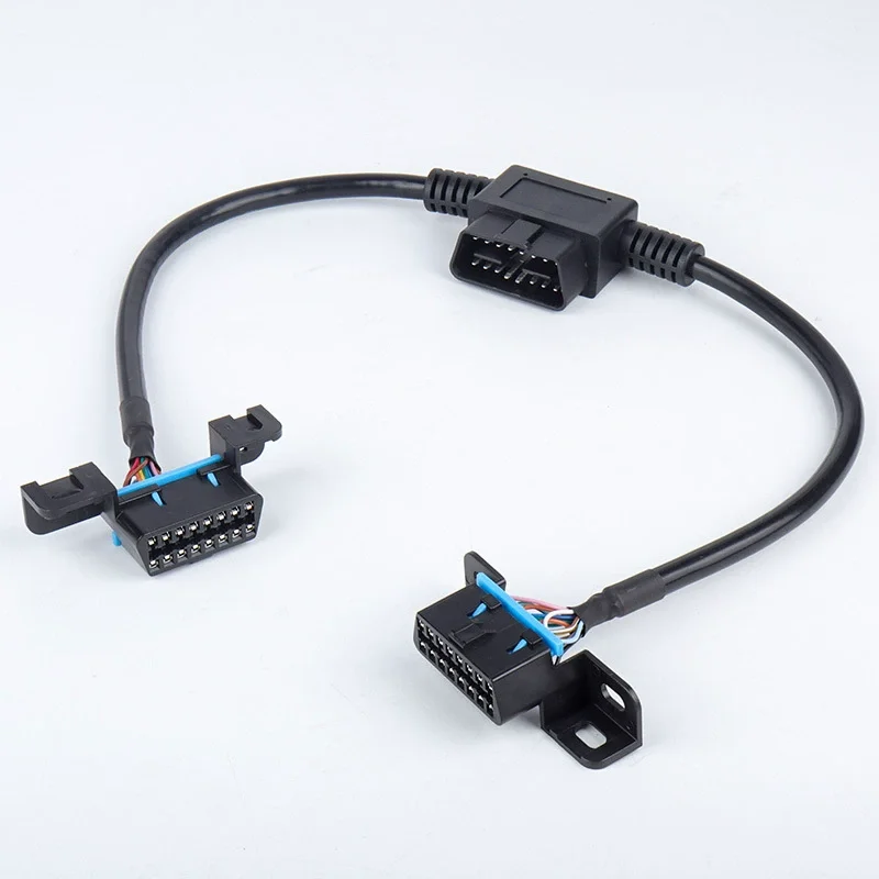 Automotive OBD Interface Extension Cable OBD2 One Minute Two Connection Cable Original Car Plug Extension Cable 16 Pins 16 Cores