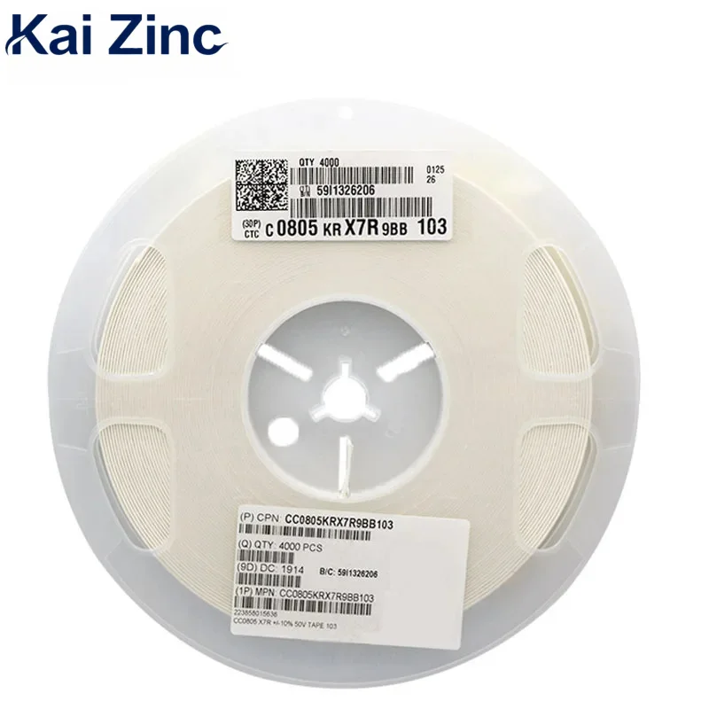 

4000Pcs SMD 0805 Capacitor 1nF 102 10nF 103 0.1uF 104 1uF 105 10uF 106 15pF 47pF 330pF 3.3nF 68nF 0.22uF 0.33uF 0.47uF 3.3uF