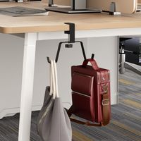 1pc Adjustable Desk Edge Hook Gaming Headset Desk Hanger Backpack Storage Hanging Hook Holder Punch-free Home Office Organizer