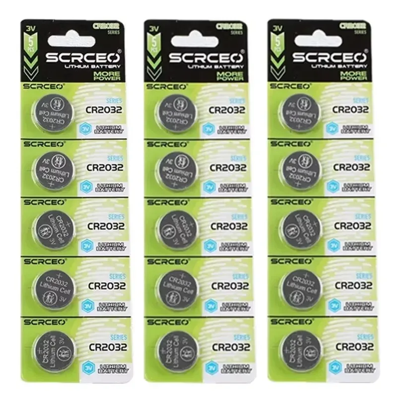 Bulk Pack CR2032 3V Lithium Coin Button Cell Batteries 50-500PCS for Watches Toys Calculators Car Remote Controls - Pack of 50-5