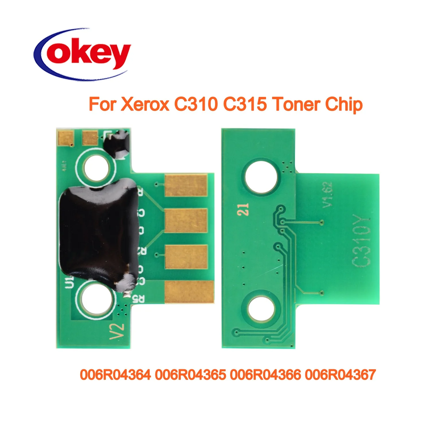 1PCS for Xerox C310 C315 Toner Cartridge Chip 006R04364 006R04365 006R04366 006R04367 Black Color Chips 8K 5.5K