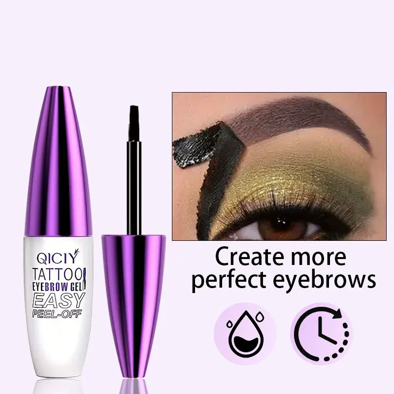 Gel de tatouage pour sourcils, finition mate, crème de maquillage pour les yeux imperméable longue durée, ombre brune naturelle, apprêt de Base pour colorant 10g