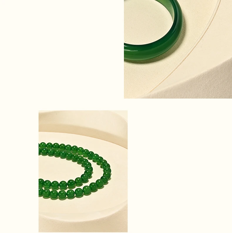 Oirlv Beige Samt-Schmuckdisplay-Set, elliptisch geformte Ring- und Armbandablage, Organizer-Ständer für den Edelstein-Einzelhandel – Detail 3