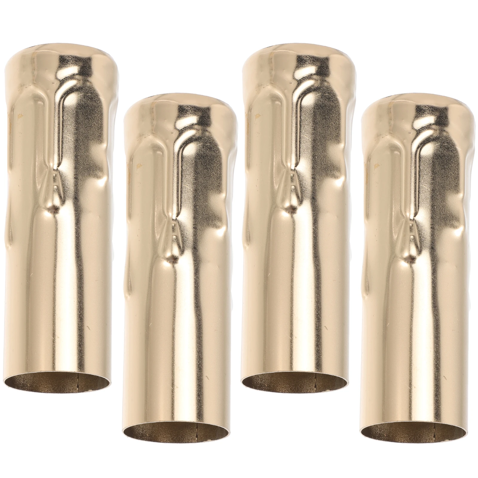 

4Pcs Lamp Base Sleeve Golden Flanging Cover Lighting Parts Crystal Accessories Retro Tube Replacement