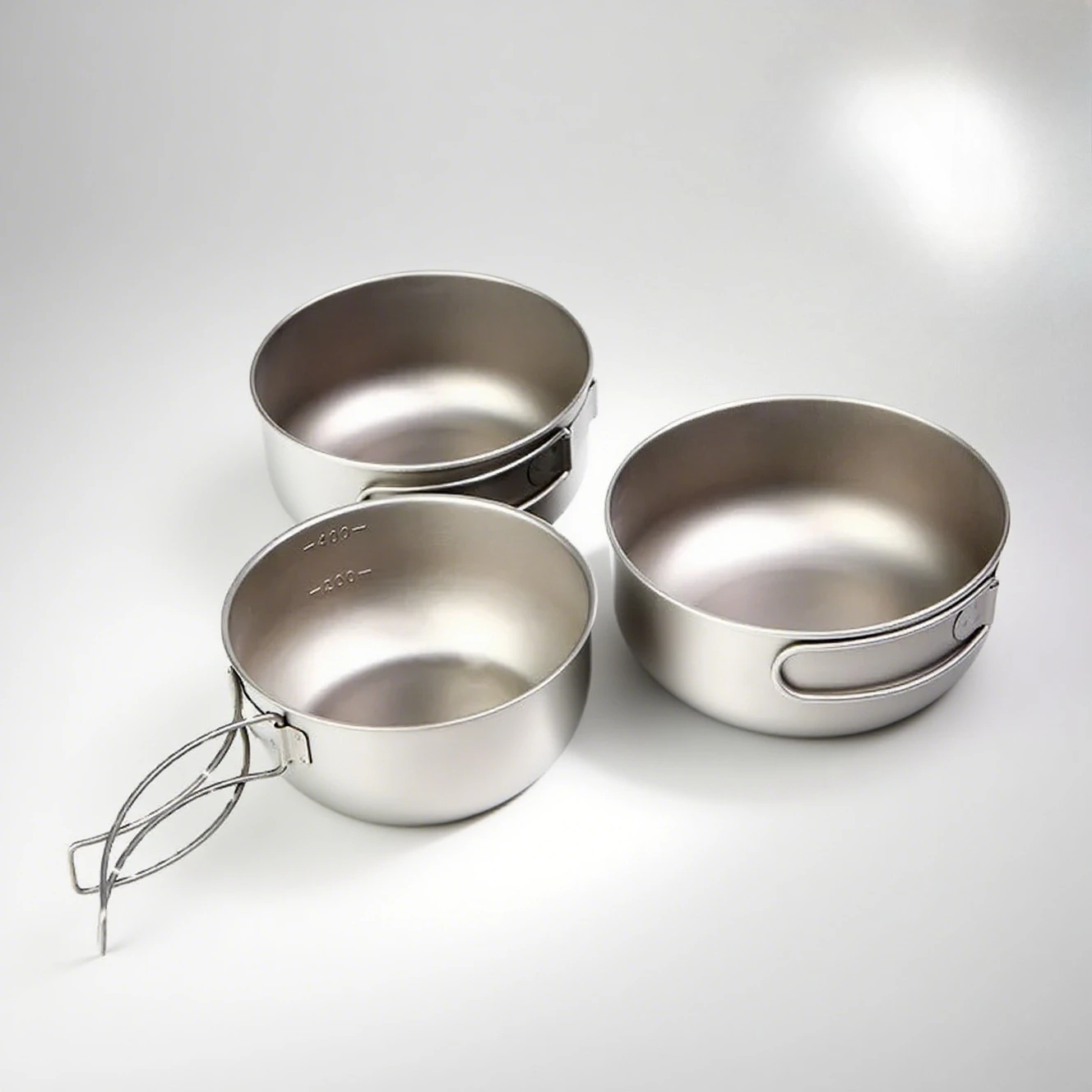 

Camping Pot Titanium Bowl Ultralight Folding Outdoor Picnic Plate Coffee Mug Travel Hiking Cooking Tableware 450ml 500ml 600ml