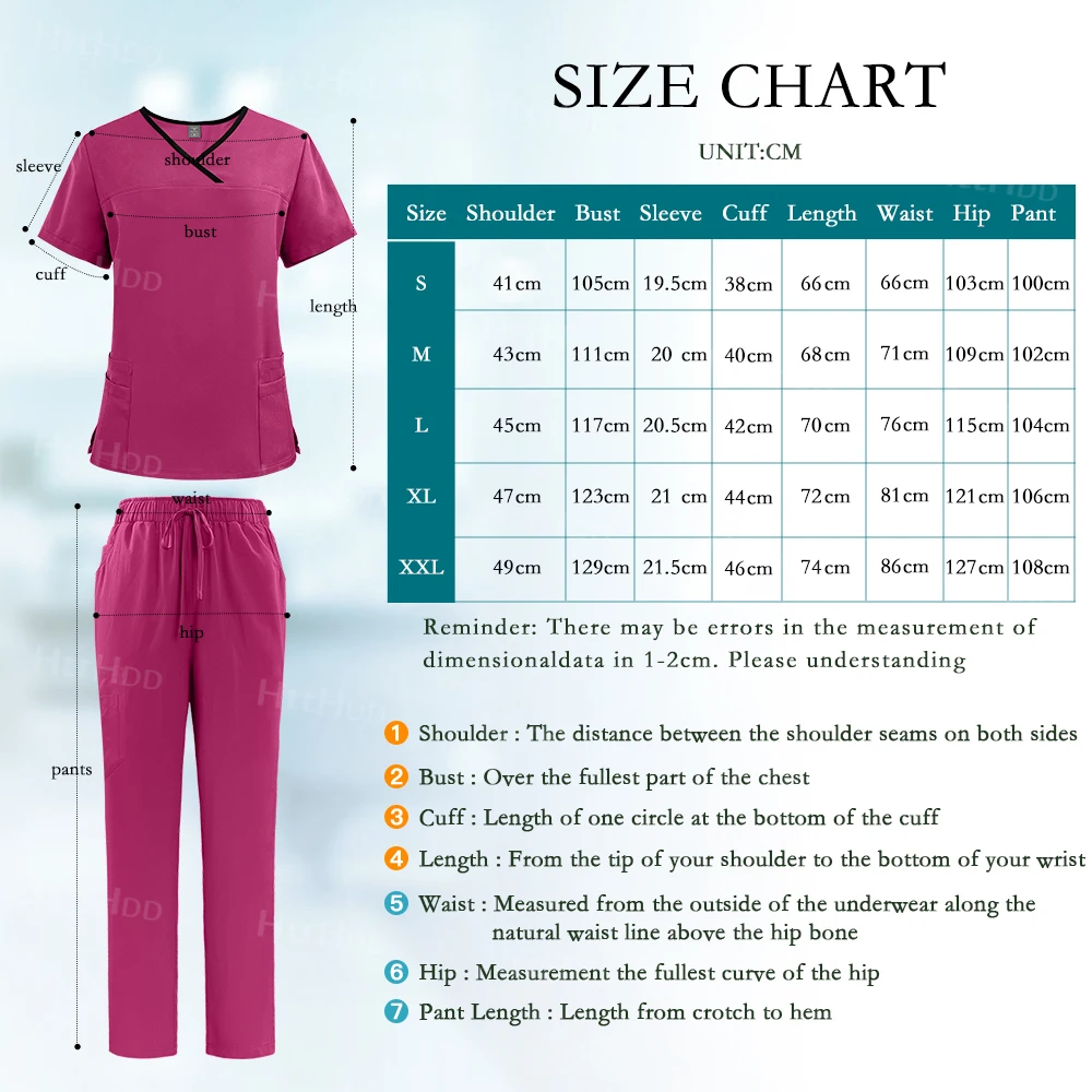 Pet Clinic Medical Nursing Scrub Uniform Women Dental Hospital Nurse Work Uniform Set Breathable Soft Scrubs Medical Accessories