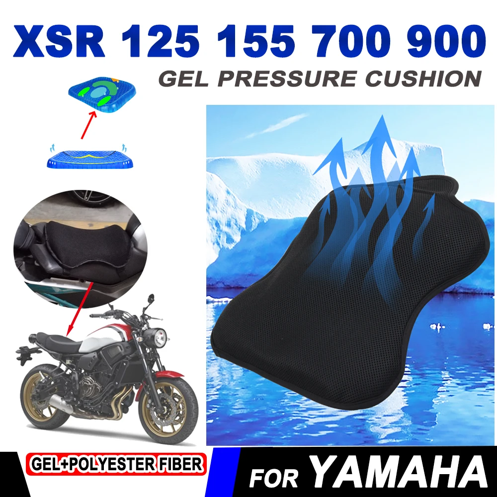 XSR125 XSR155 Breathable Pressffre Relief Gel Seat Cushion Cover For YAMAHA XSR700 XSR900 XSR 700 900 Motorcycle Accessories