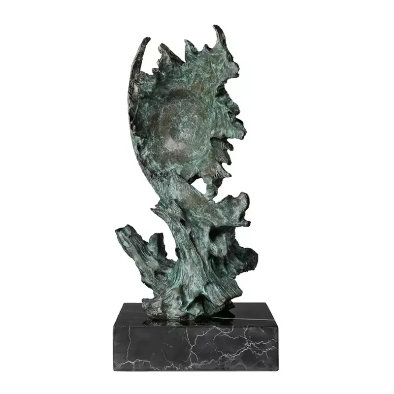 Bronze Arab Eagle Statue Hawk Sculpture Figurine Brass Falcon Art Home Decor Upscale Gifts view 2