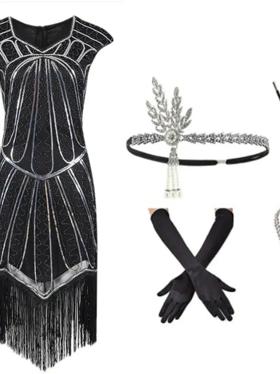 

Винтажное платье Quali Dr с кисточками и пайетками, блестящий дизайн с высокой талией, облегающее женское платье KTV Par