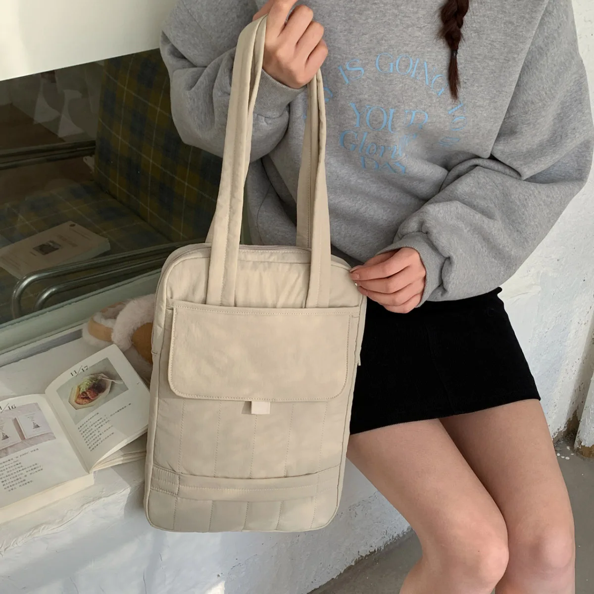 Custom Logo New Vertical Korean-Style Single-Shoulder Laptop Bag 13-14inch Multi-Purpose Commuter Bag iPad Protective Bag Personalized DIY Notebook Bag - view 3