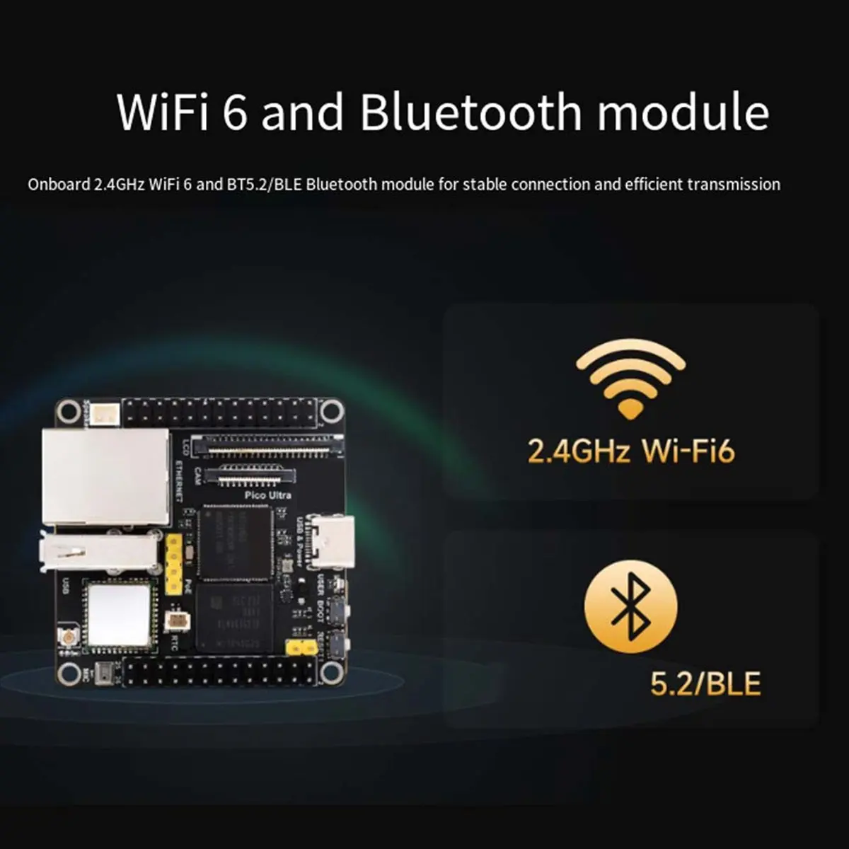 

(ABDH) Плата разработки Luckfox Pico Ultra WiFi + модуль PoE RV1106 RISC-V Linux WiFi6+BT5.2 8G EMMC с поддержкой PoE Ethernet