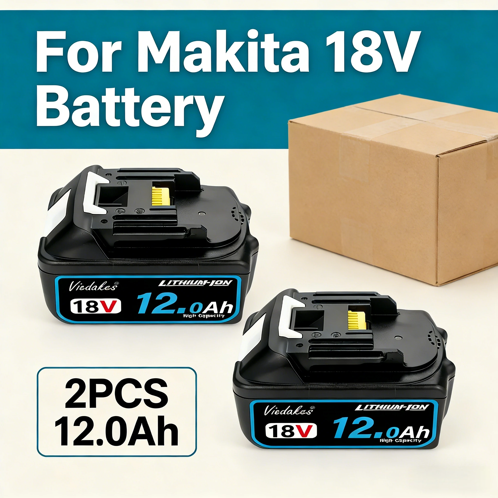 🎯Original for Makita 18V 12.0Ah battery, rechargeable LED battery, replacing  power tool battery️ BL1830B L1840B L1850B L1860B