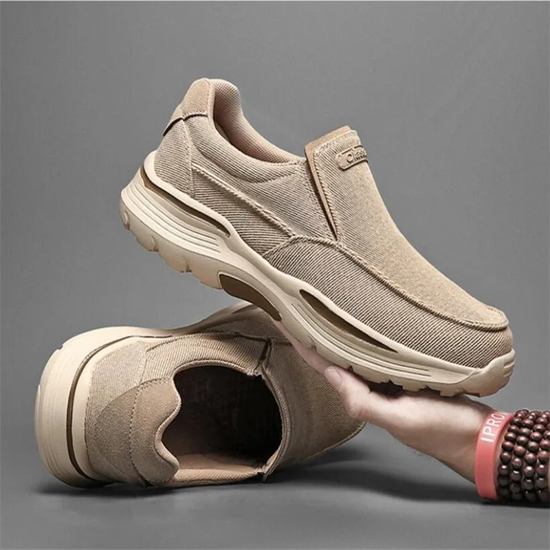 Heren Casual Zomerschoenen Lichtgewicht Canvas Ademende Loafers Heren 2023 Nieuwe Mannelijke Comfortabele Outdoor Walking Sneakers Groot Formaat