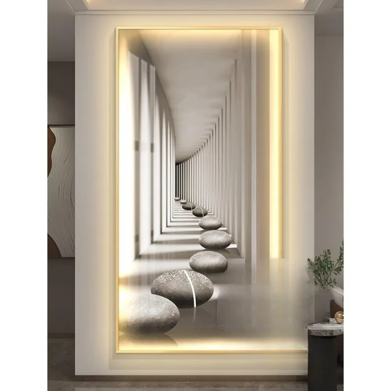 

Decorative paintings at the entrance entrance, murals, corridors and aisles, simple, modern space