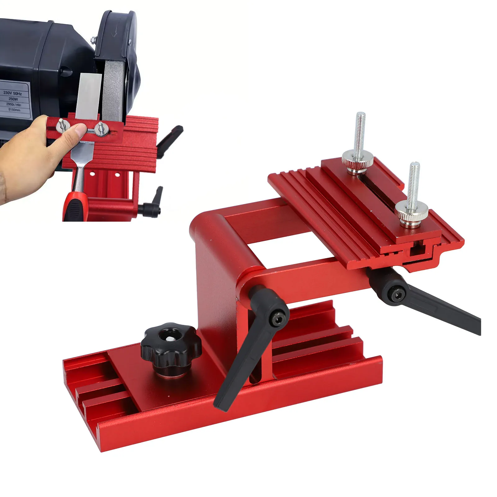 Regulowany przyrząd do ostrzenia narzędzi, regulowany przyrząd do ostrzenia narzędzi ze stopu aluminium do szlifierki stołowej/szlifierki 6-8 cali