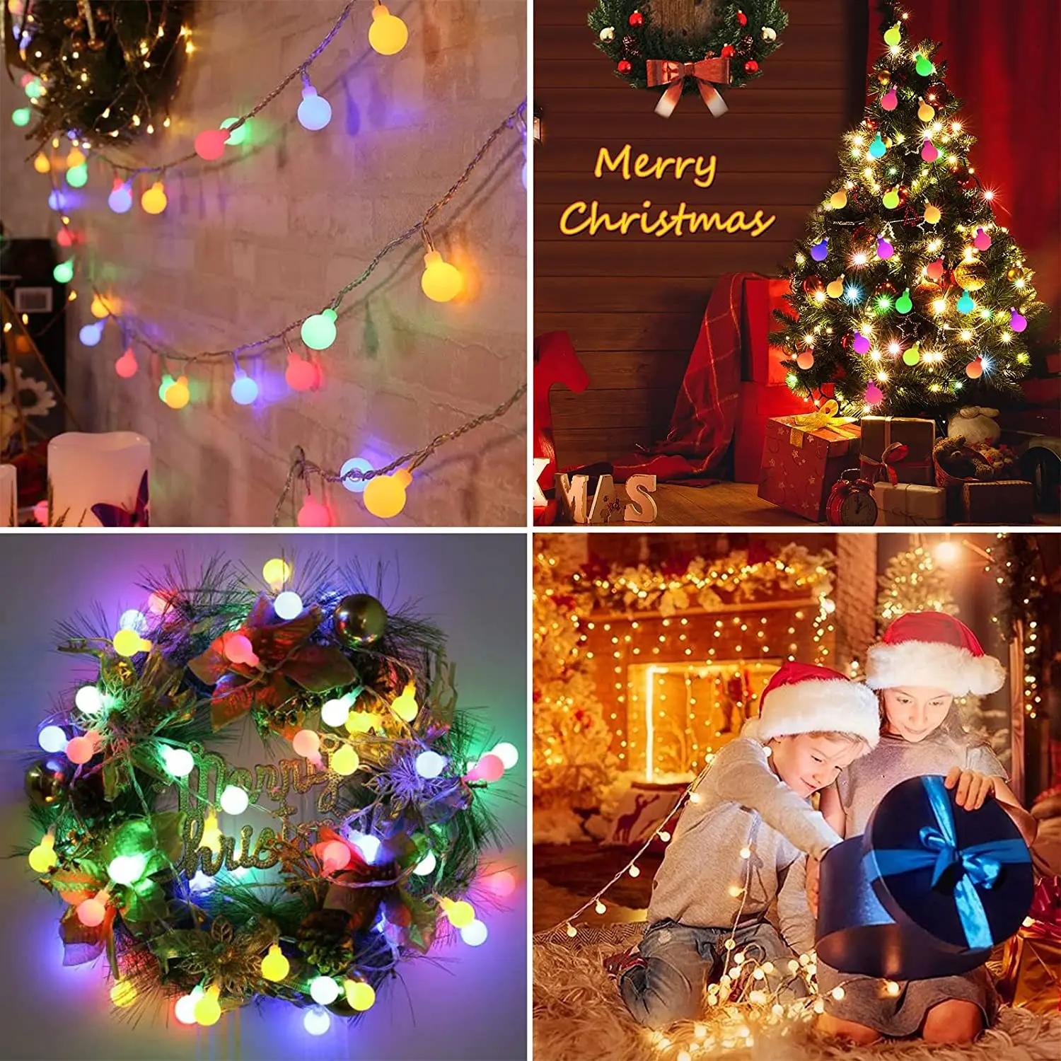 LED Christmas light Ball Garland Fairy Ball String Lights Waterproof for Christmas Tree Wedding Home Indoor Decoration Lights