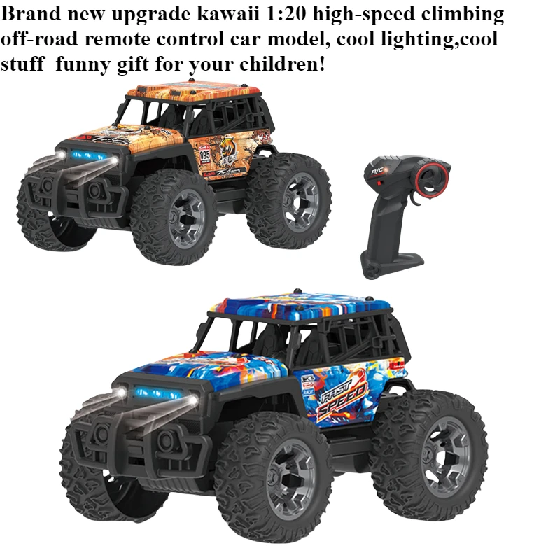 Kawaii Toy Car Funny Gift-1:20 Climbing Off-road Mini Rc Cars,High-speed Rc Truck,Cool Sticker,Remote Control Car,Toys For Boys