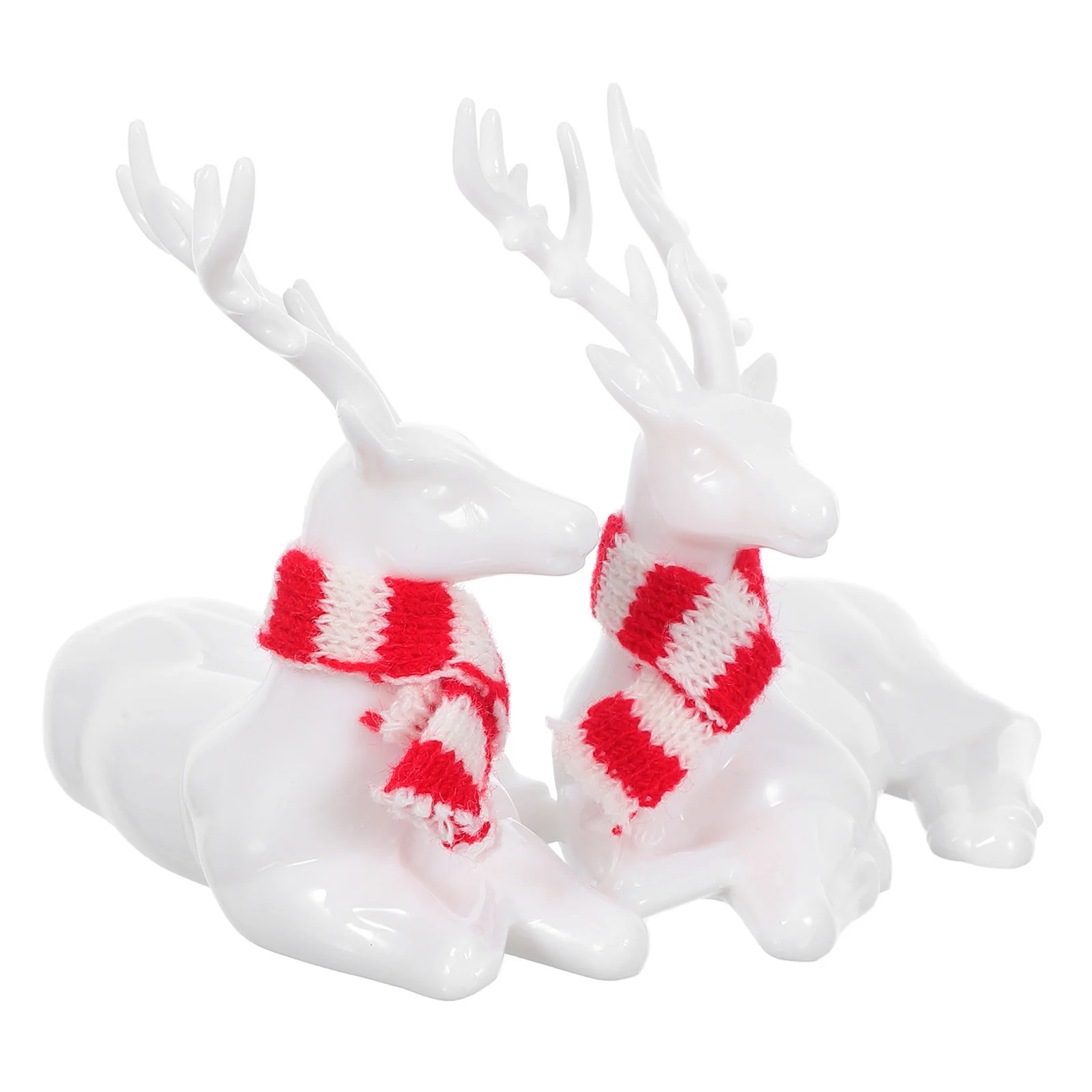 

2Pcs Acrylic Reindeer Ornaments Elk Statues Holiday Tabletop Centerpiece Christmas Deer Decorations Deer Statue