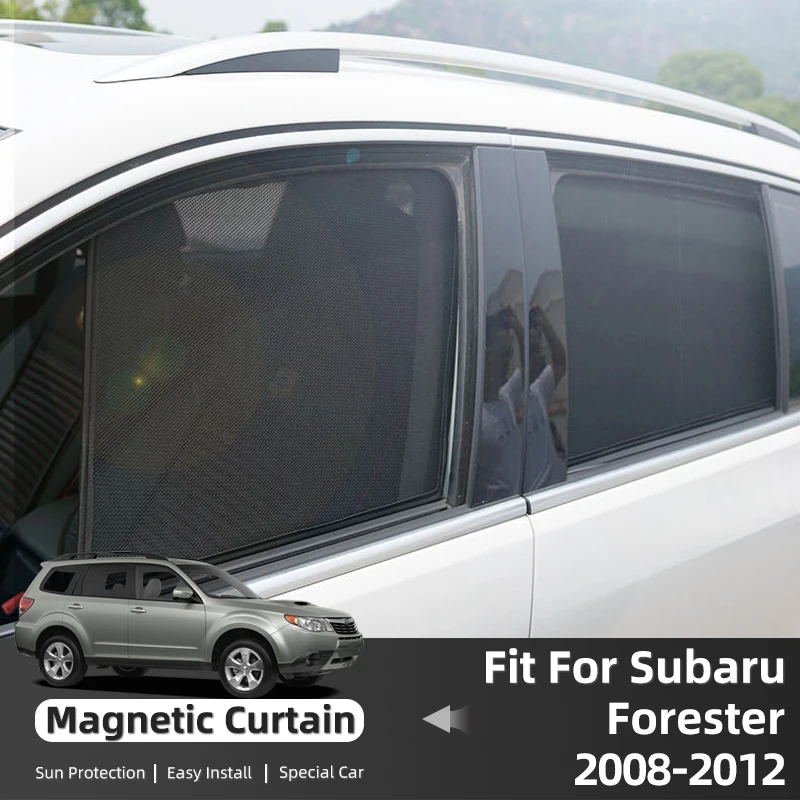 

For Subaru Forester 2008 2009 2010 2011 2012 Magnetic Car Sunshade Front Windshield Mesh Curtain Rear Side Window Sun Shade