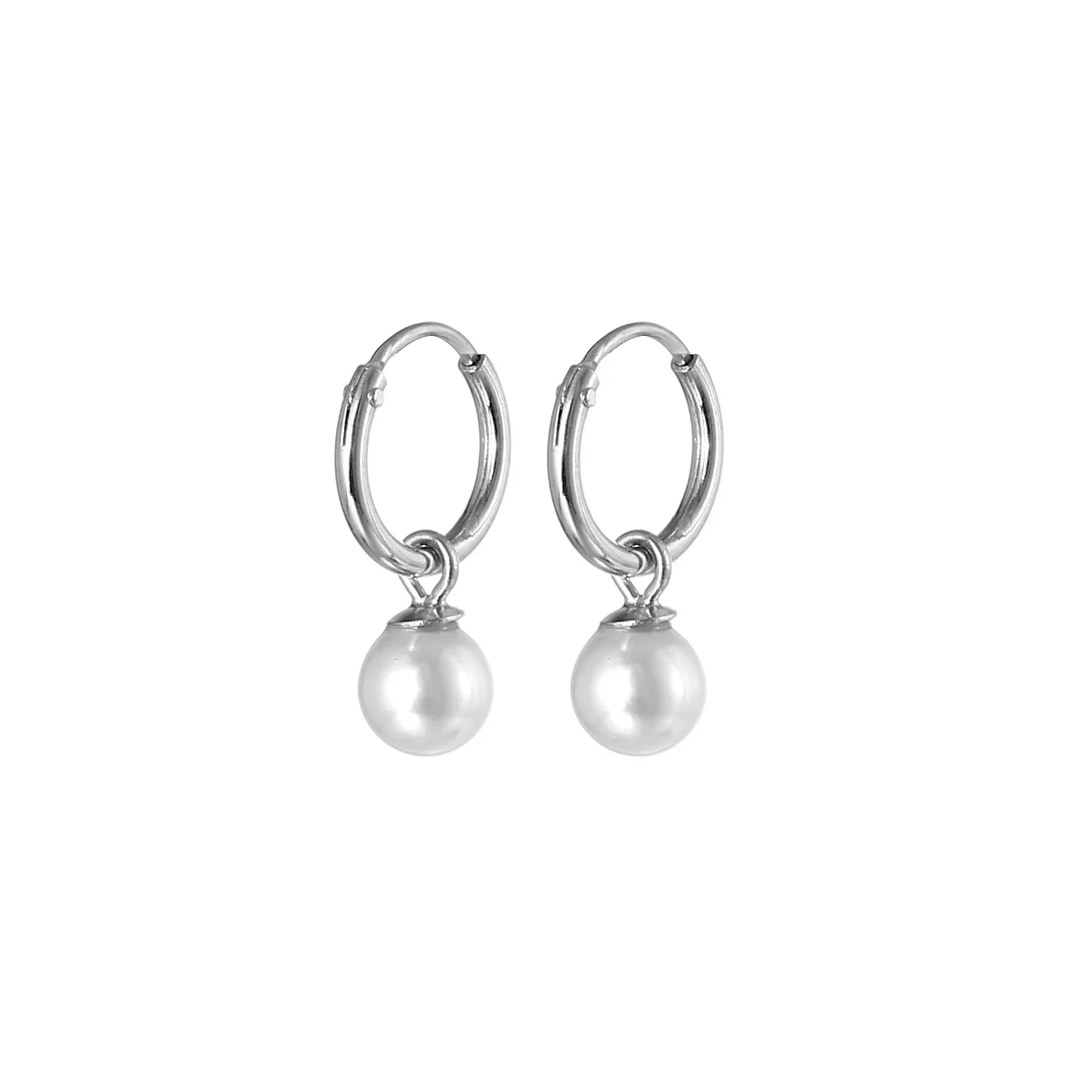 RYJU 925 Sterling Silver Pearl Hanging Earrings for Women Simple Fashionable Jewelry Wedding Gift Romantic High Quality Earrings