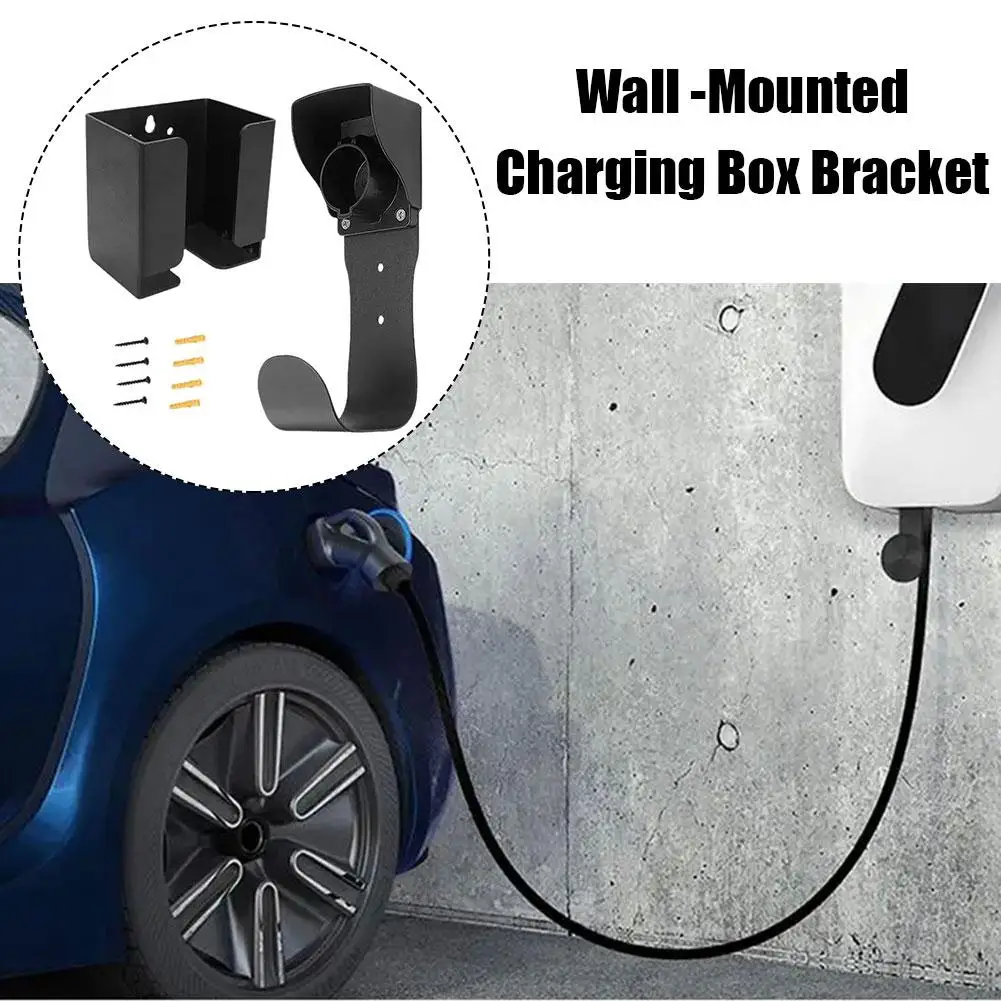 EV Charger Holder Wall-mounted Waterproof Easy To Install Load-bearing Charging Pile Fixed Storage Box Auto Accessories