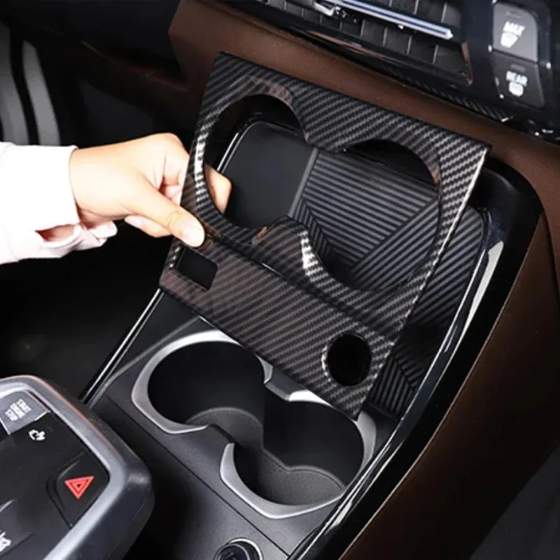 For BMW X1 IX1 U11 2023-2026 ABS Car Center Control Water Cup Holder Scratch Resistant Panel Cover Trim Interior Car Accessories