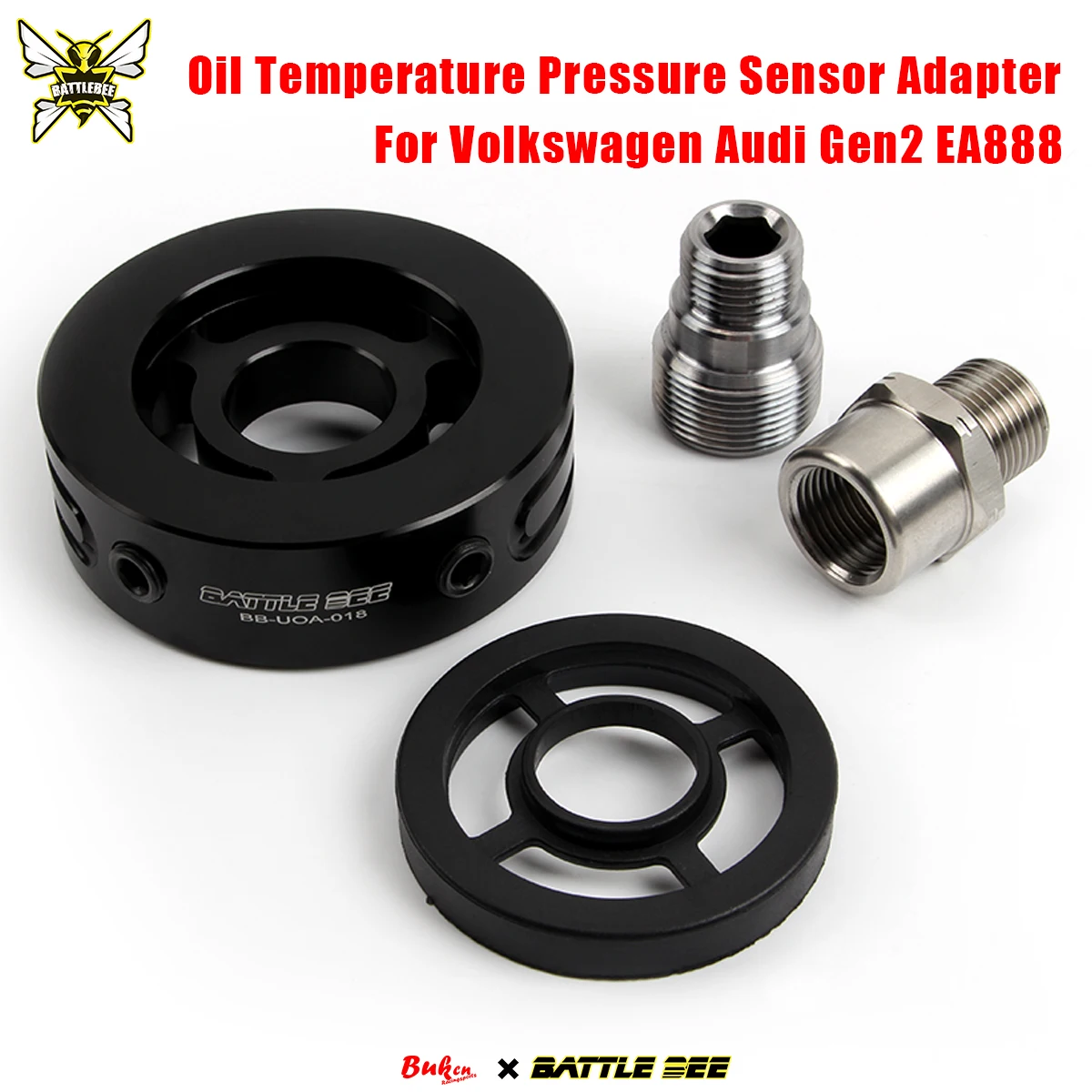 

Oil Temperature Gauge Pressure Gauge Adapter for Volkswagen Audi Gen2 EA888 Sensor Connector Sandwich Oil Filter BB-UOA-018