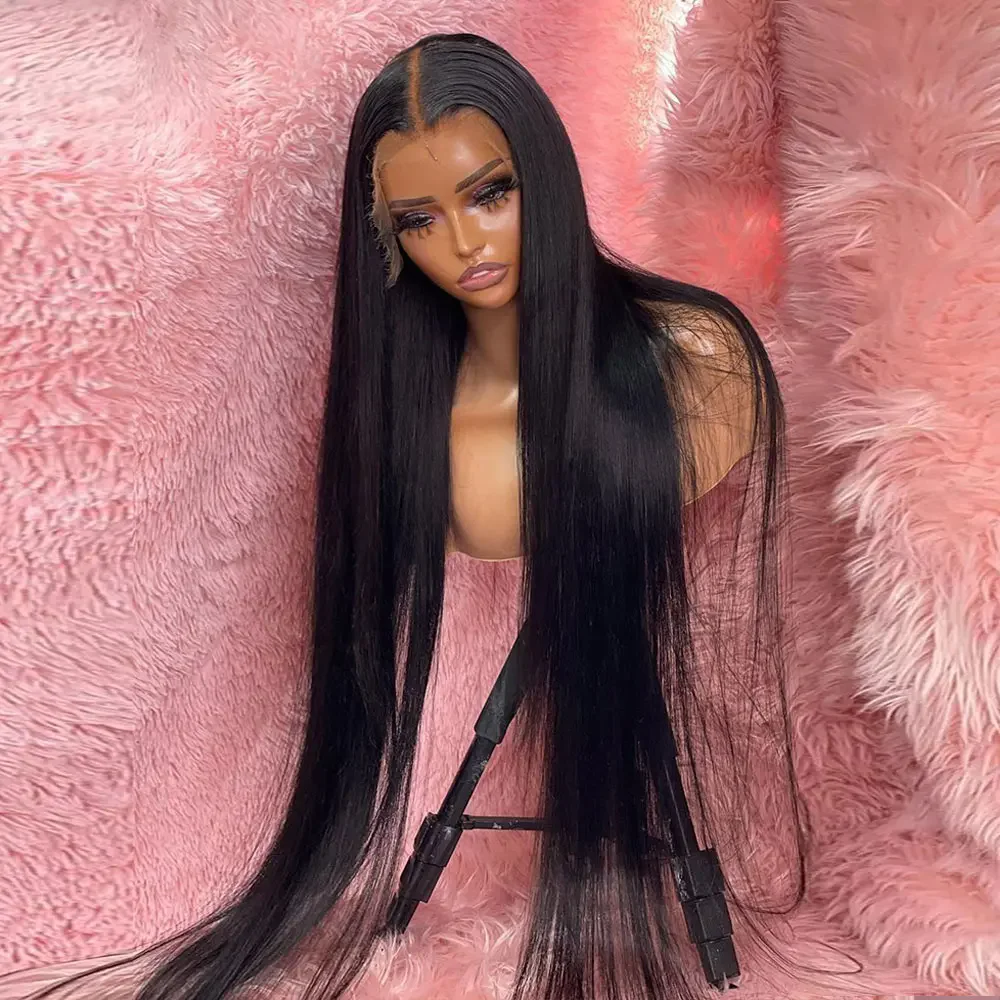 Brazilian Remy Glueless Wigs Bone Straight Ready To Go 5x5 4x6 Lace Closure Wigs Pre-Cut Human Hair 180% No Glue Wig MYLOCKME