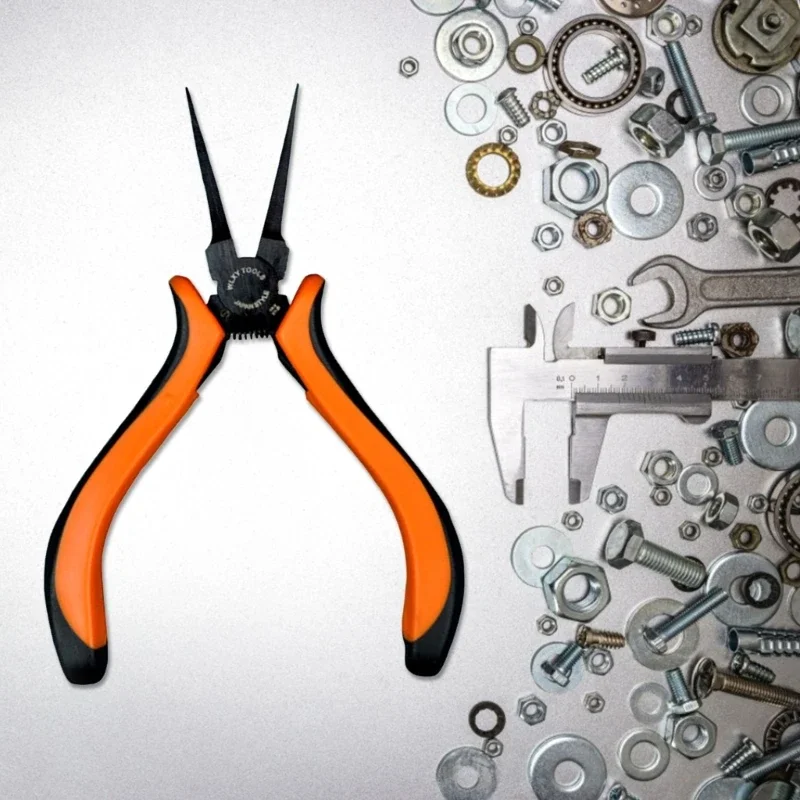 4.5'' Flat Pliers 14cm Jewelry Tweezer Pliers Thin Flat Nose Plier Clamp Hand Tool Handcraft DIY Making Forceps Dropship