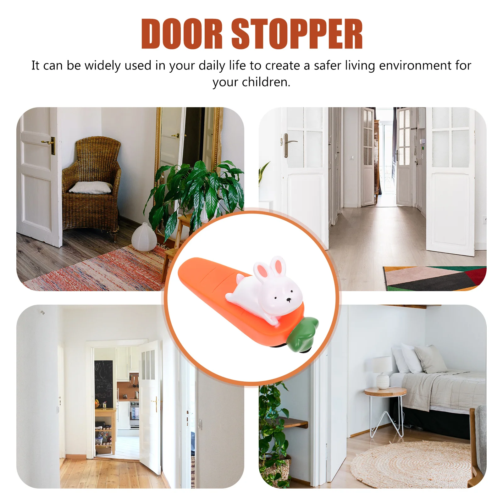 

PVC Material Non Slip Cartoon Design Kids Safety Door Wedge Anti Collision Doorstop For Indoor Use Protect