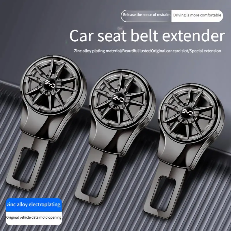 Car Vehicle Seat Belt Extension Extender Strap Safety Buckle Clip For BYD Han Tang Song Qin Yuan Plus Pro Dolphin Seagull Seal
