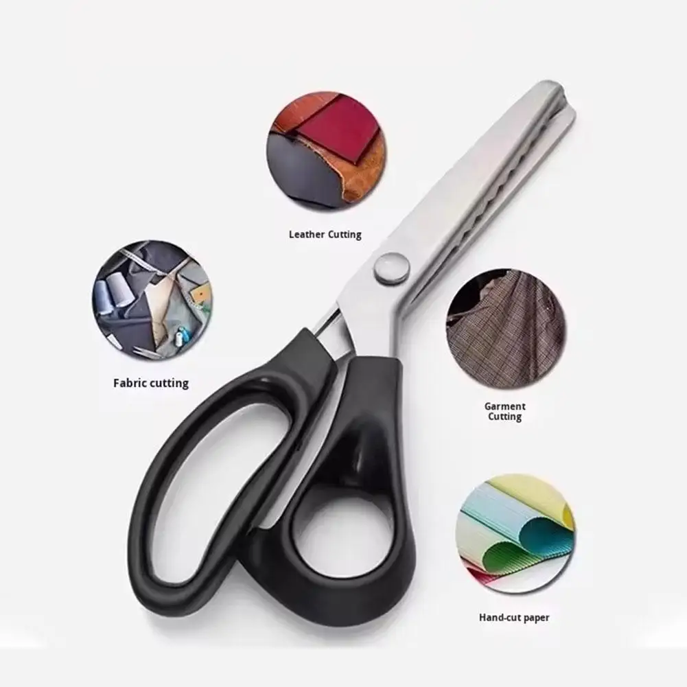 

1/2/3pc Stainless Steel Pinking Shears Comfort Grip Handled Professional Crafts Dressmaking Zig Zag Cut Scissors Sewing Scissors
