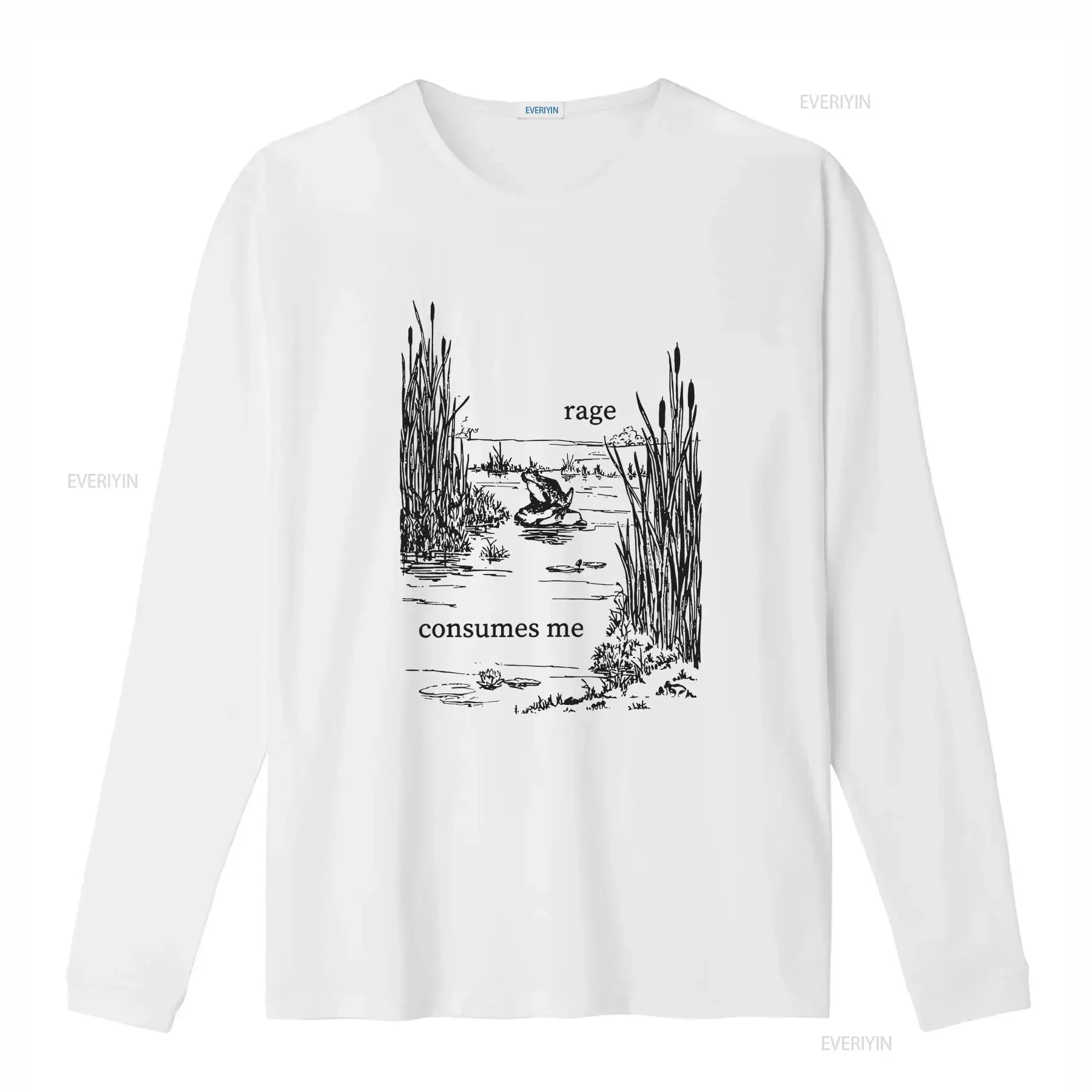 Rage consumes me frog funny T Shirt  vintage Washed graphic Casual streetwear Stylish Top For Everyday Wear Versatile Stretched