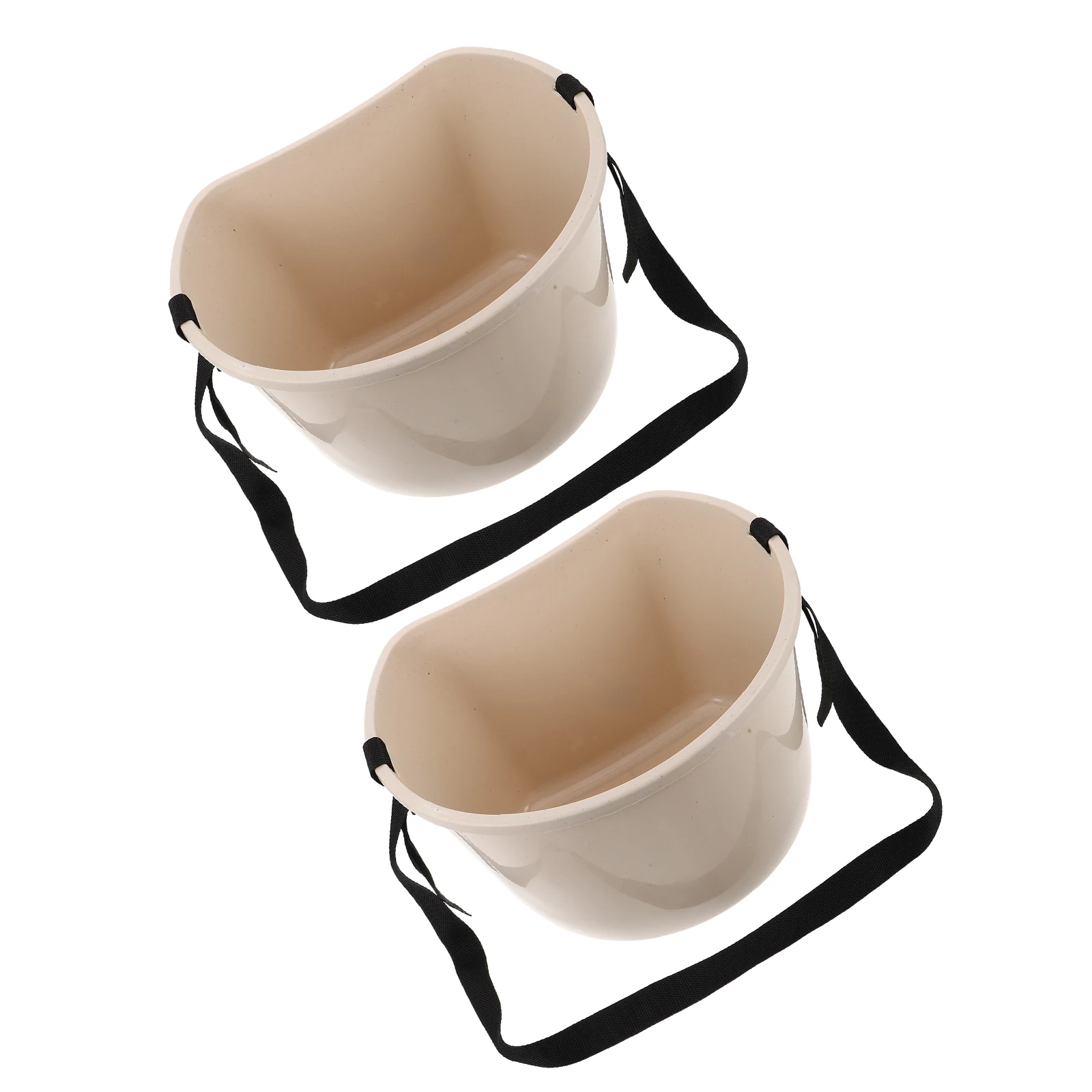 Set di 2 Cestini Multifunzionali per Raccolta, Cesto da Giardino Resistente con Tracolla, Contenitore per Frutta e Verdura