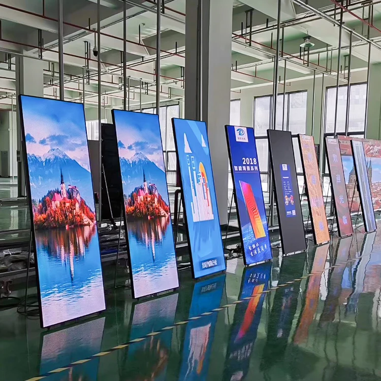 ملصق رقمي داخلي LED للأرضية St LCD شاشة تعمل باللمس كشك عرض إعلاني مركز تسوق لافتات رقمية