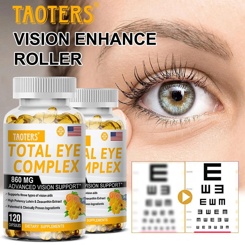 

TAOTERS eye protection vitamins - lutein + zeaxanthin + bilberry extract, relieve eye fatigue, dry eyes and vision health suppor