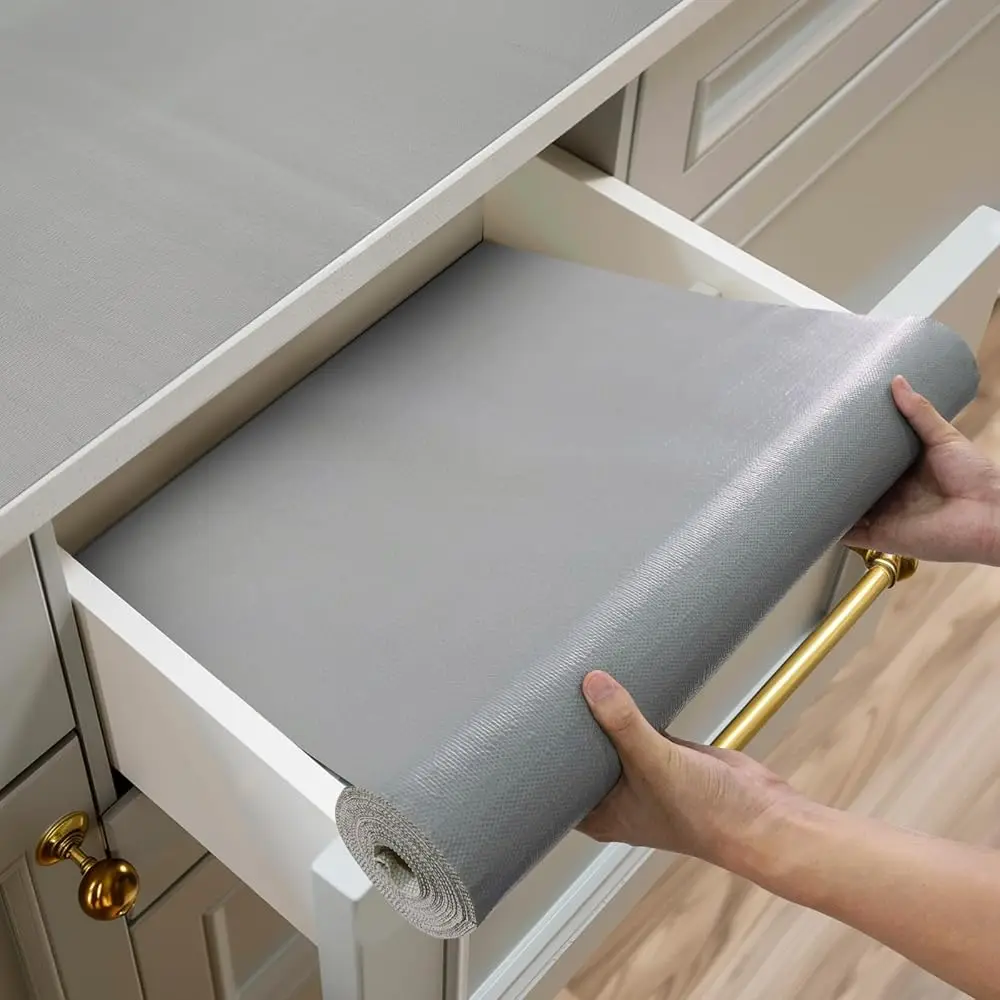 

Shelf And Drawer Liner For Kitchen Cabinets Non-Adhesive, Strong G Non-Slip Thickened Cabinet Liners For Shelves, Waterproof