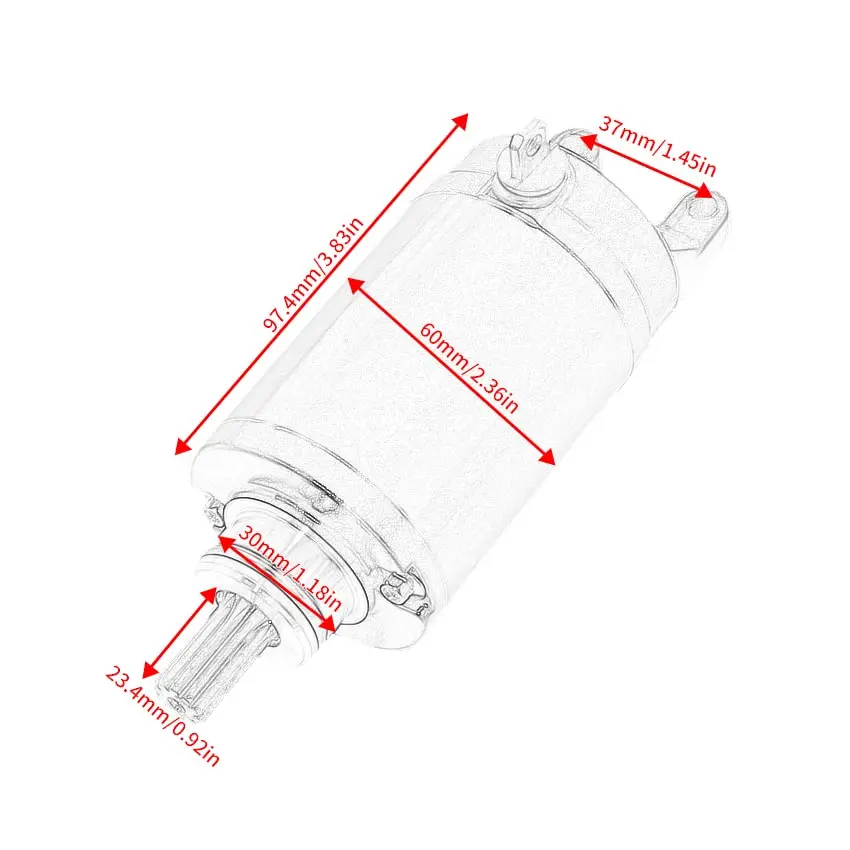 

Motorcycle Starter Motor For Triumph Tiger 800 Street Triple 675 R Standard 675 VIN 560476 560477 OEM:T1311112 T1310040