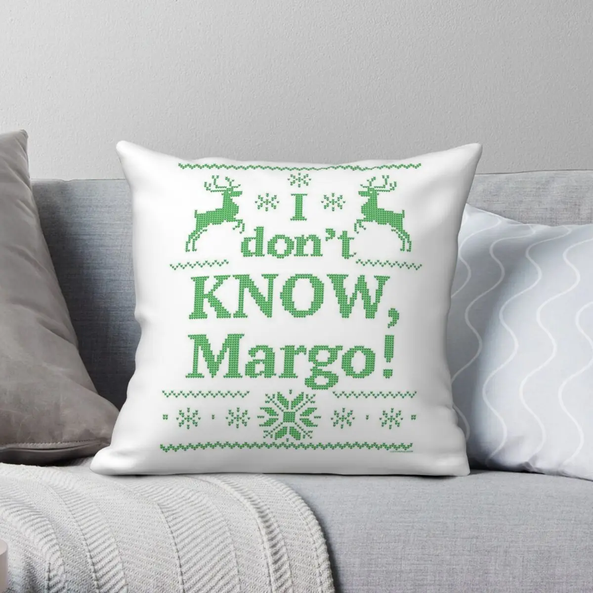 Christmas Vacation I Don't Know Margo Square Pillowcase Polyester Linen Velvet Printed Decor Home Cushion Cover Wholesale 45x45