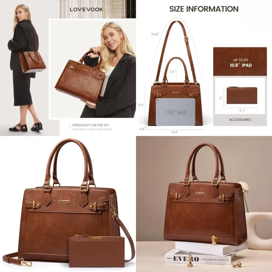 LOVEVOOK Purses and Handbags for Women, Tote Shoulder Bag Satchel Purse and PU Leather Top Handle for ladies