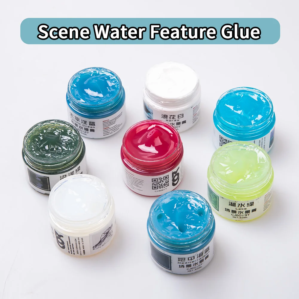 DIY Waterscape วาง Rivers/Oceans/Lakes/Static จําลอง Water Effect ครีมฉากชุดทําวัสดุสําหรับ Diorama 50ml