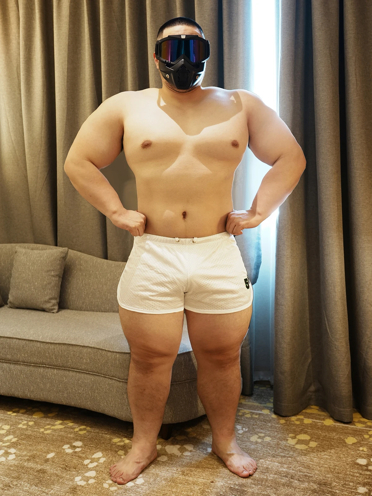 

Мужские спортивные шорты Qui Dry из смесового хлопка, средней посадки, прямого кроя, для бега, водных видов спорта и фестивалей, с эффектом двухслойности