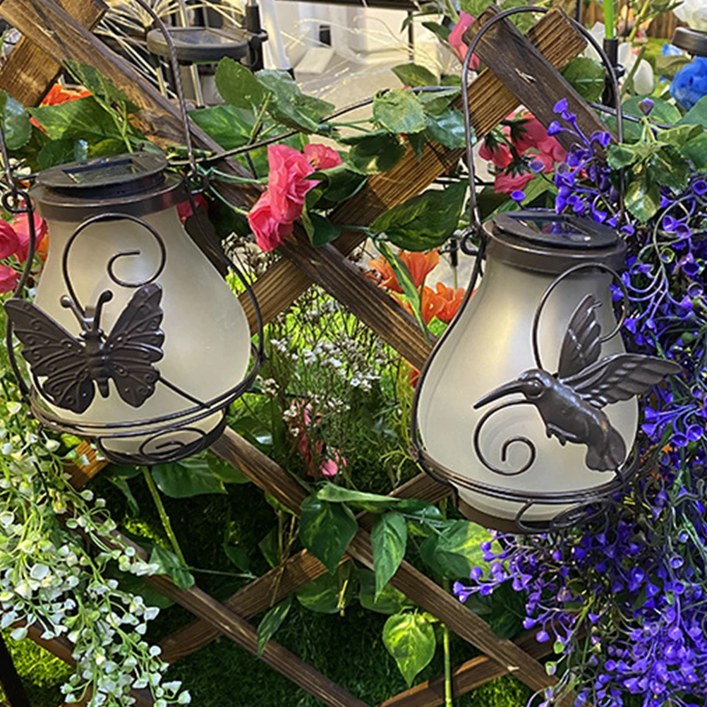 

Vintage Flickering Flame Solar Hanging Light Butterfly Outdoor Solar Garden Light Decorative Flickering Flame Effect