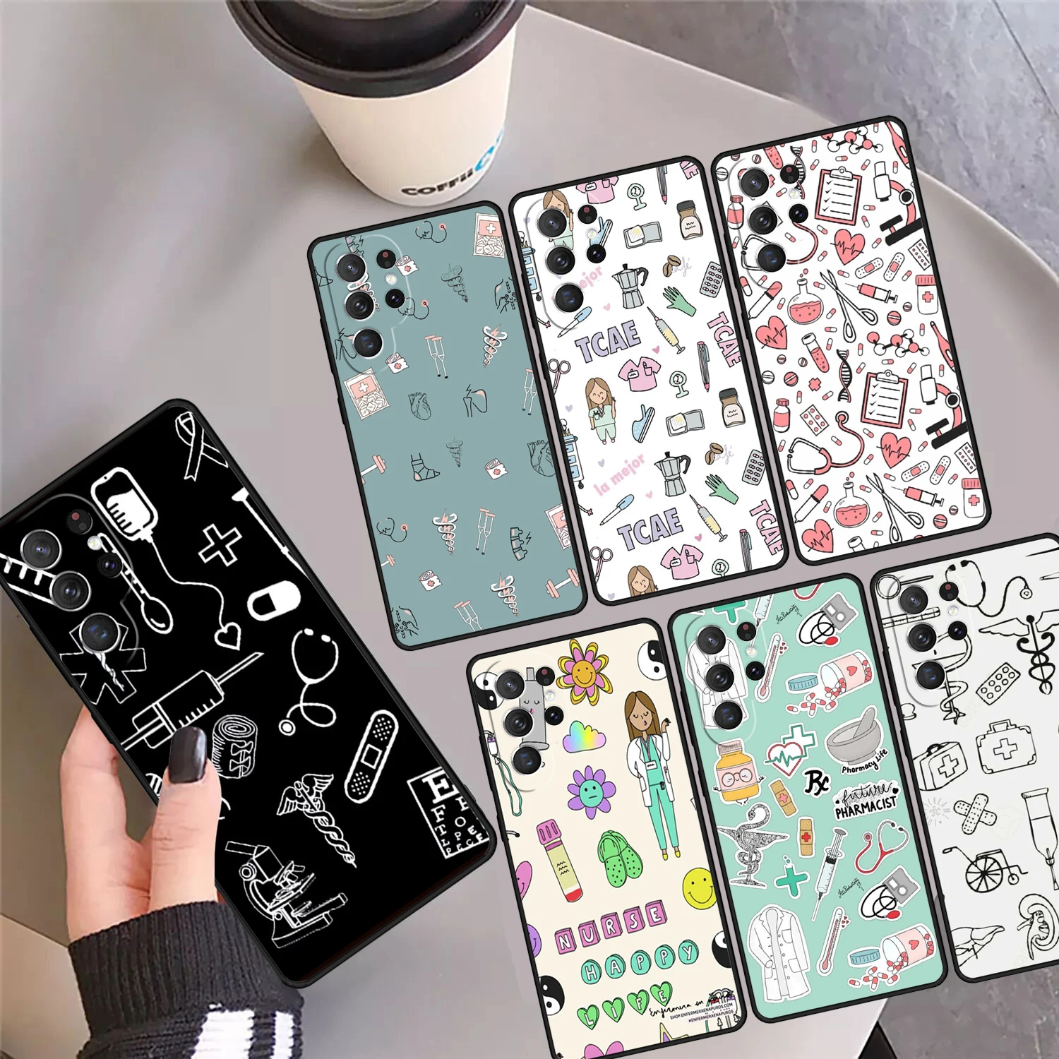 

Medicine Nurse Doctor Dentist Phone Case Cover For Samsung Galaxy S24 S25 Ultra S23 S22 Plus S21 FE S20 Note 10 20 Pro