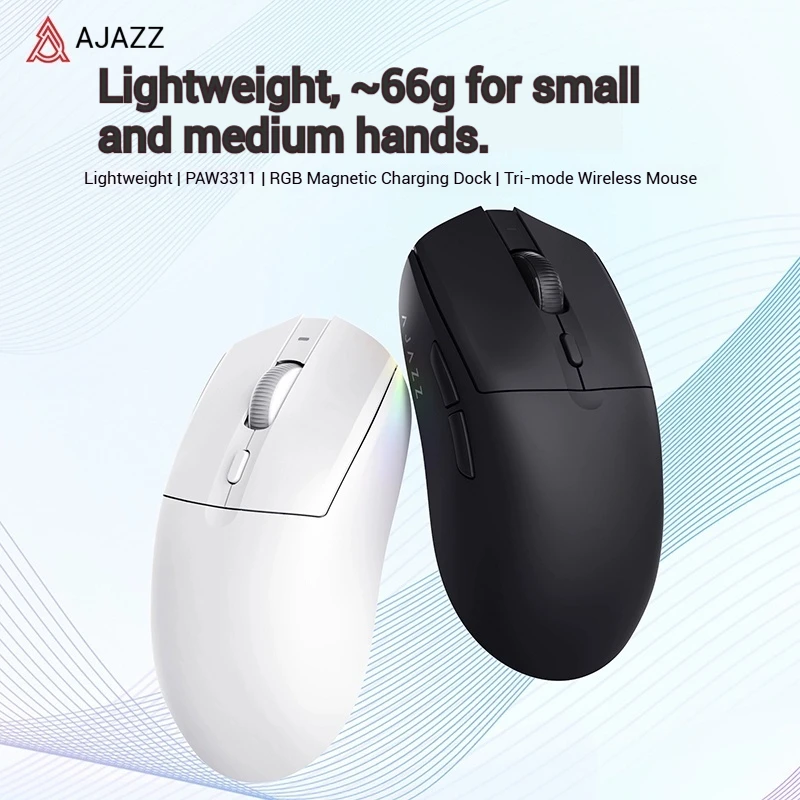 

AJAZZ AJ139 V2 Mc-3 Модель киберспортивной игровой мыши Двухрежимная беспроводная 3311/3395 Проводная легкая ручная мышь для мальчиков