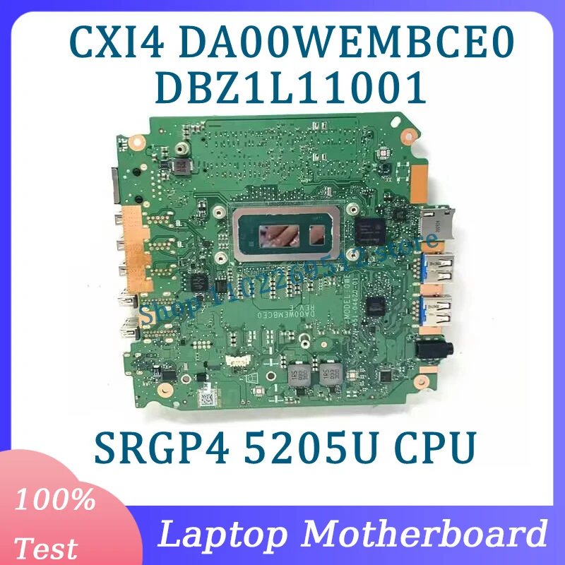 DA00WEMBCE0 Mainboard DBZ1L11001 For Acer Chromebox CXI4 Laptop Motherboard With SRGP4 5205U CPU 100% Fully Tested Working Well