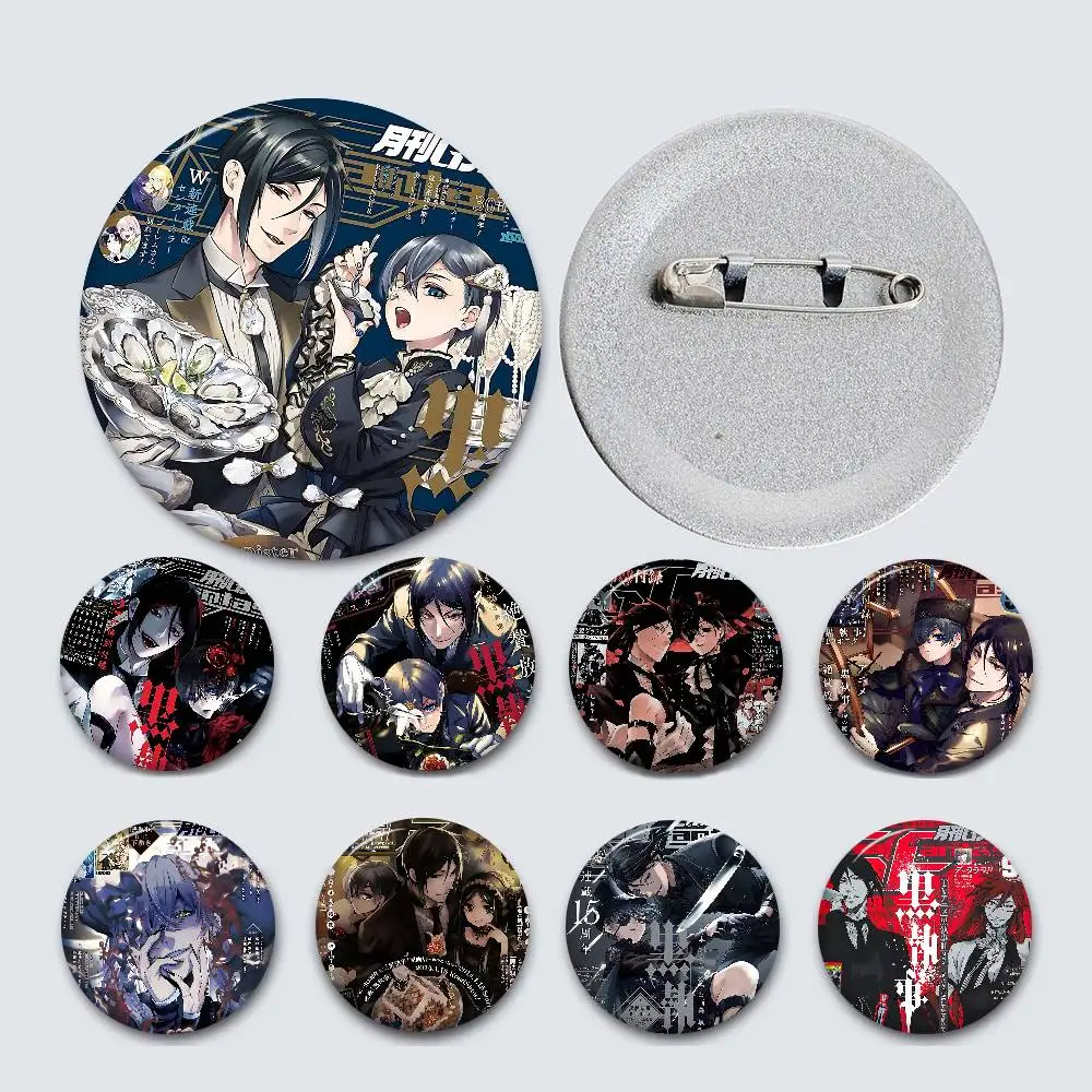 Japanische Anime Black Butler Anime Broschen Niedliche Cartoon Abzeichen Jacke Jeans Anstecknadel Geschenk Zubehör