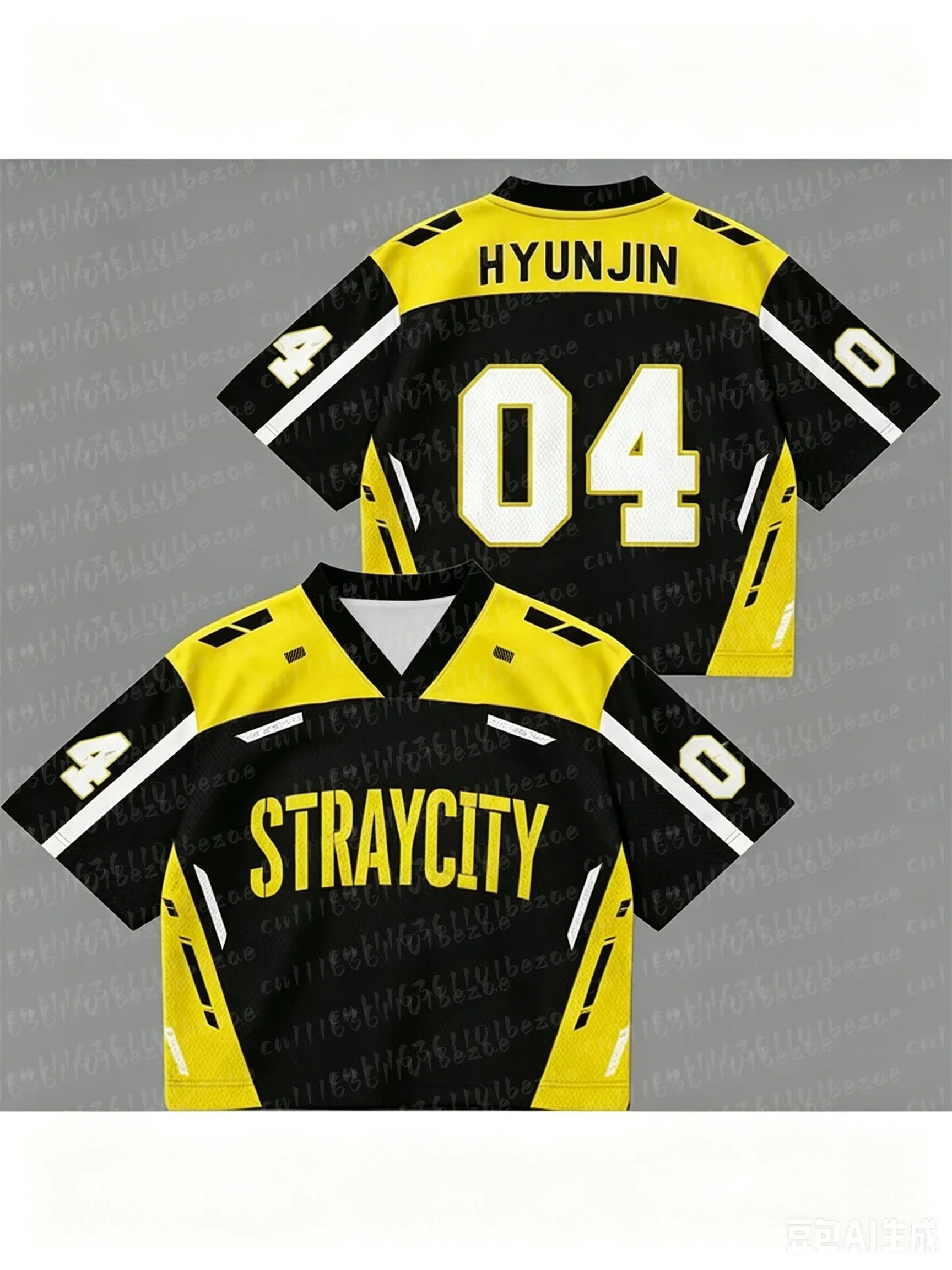 Straycity 2026 World Tour Jersey Fan-Geschenk V-Ausschnitt Modischer Street-Style Kurzarm Felix Lässiges Dünnes Unisex T-Shirt – Detail 15