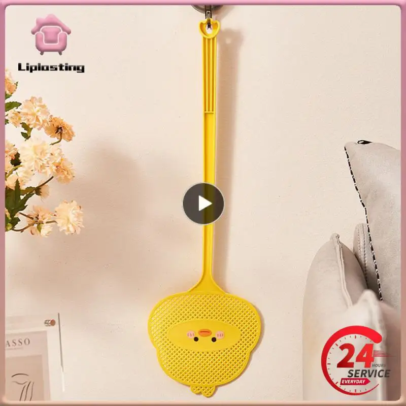 

Fly swatter household cartoon little yellow duck mosquito pat manually slaps mosquitoes to kill flies and kill mosquitoes