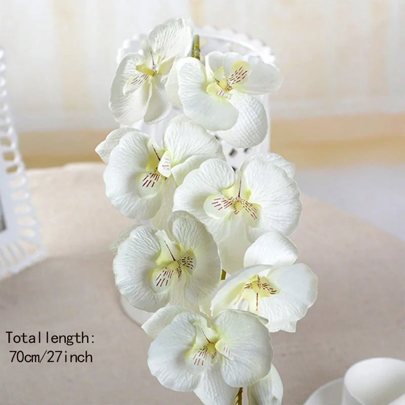 1pc Artificial Orchid Stems For Living Room Home Decoration, Hotel Wedding Floral Arrangement, Faux Flowers